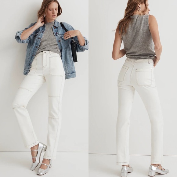 NWT Madewell The '90s Straight Utility Jean in Lighthouse Size 31